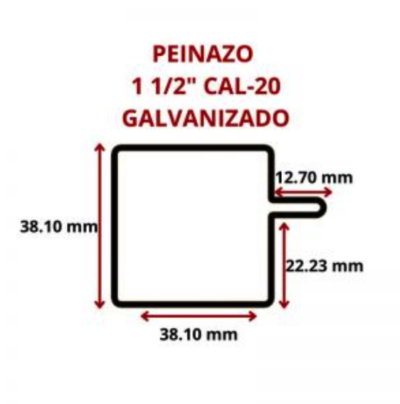 PEINAZO 1 1/2 CAL -- 20 -- 63.5 MM GALV